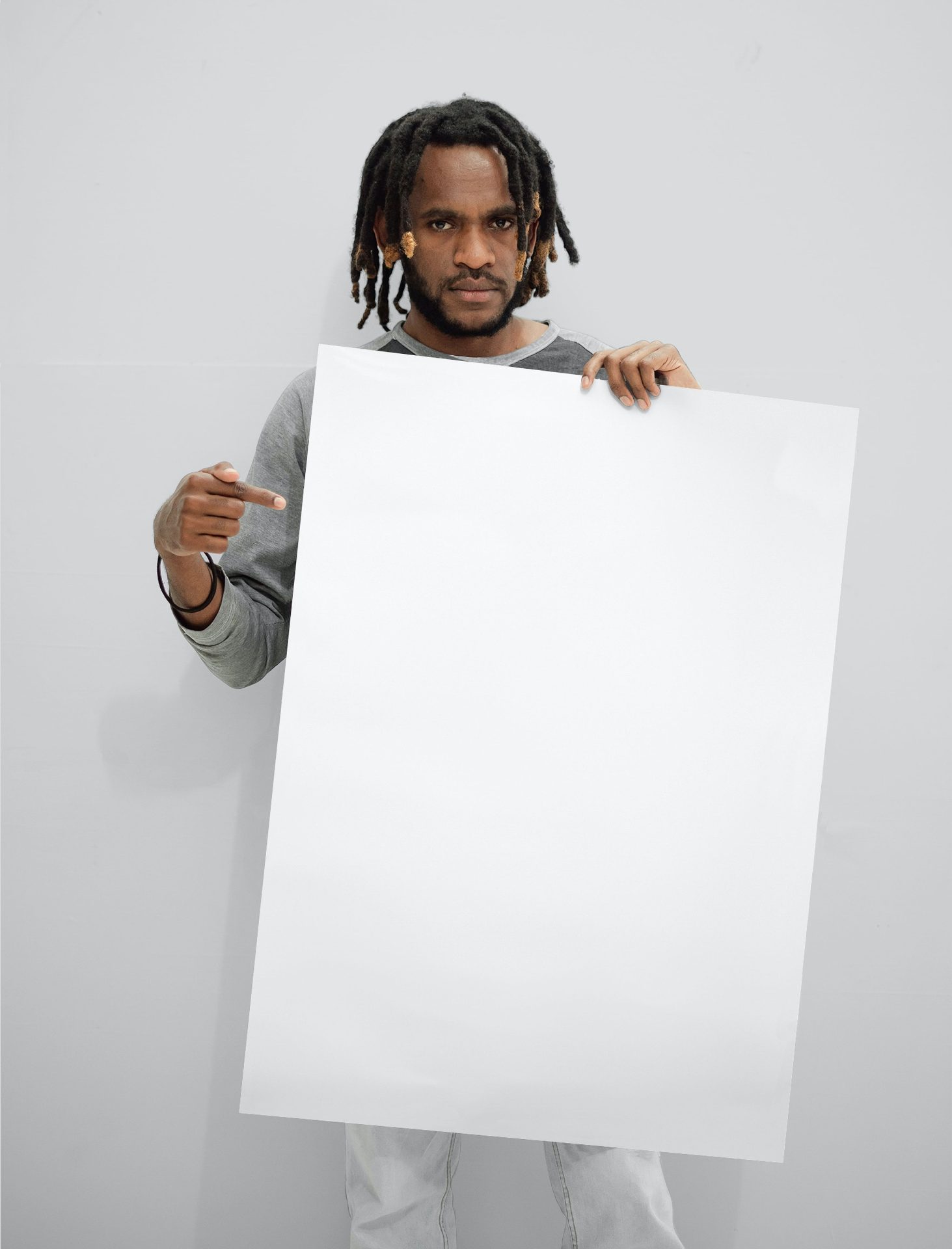 A man holding paper
